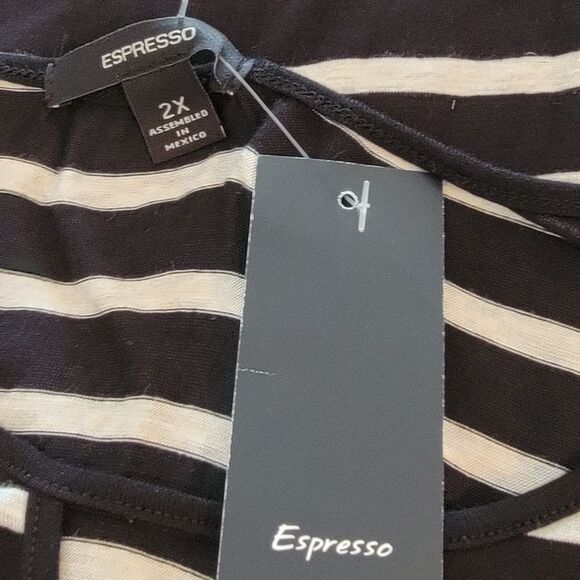 Espresso black and white striped dress - Picture 3 of 3